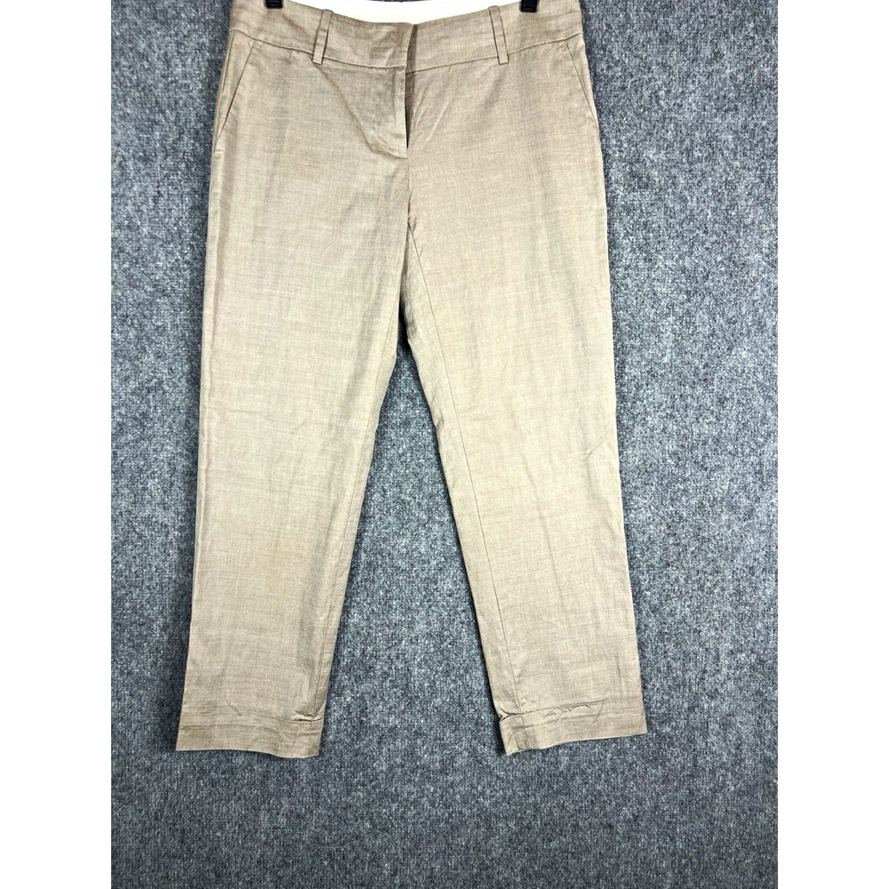 Ann Taylor Women's 4 Gray Tailored Ankle Pants Straight Leg Work Trousers